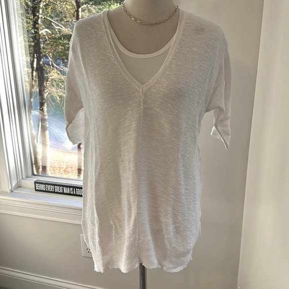 Eileen Fisher Organic Linen/Cotton Tunic Sweater, Size S/P, EUC - Picture 1 of 9